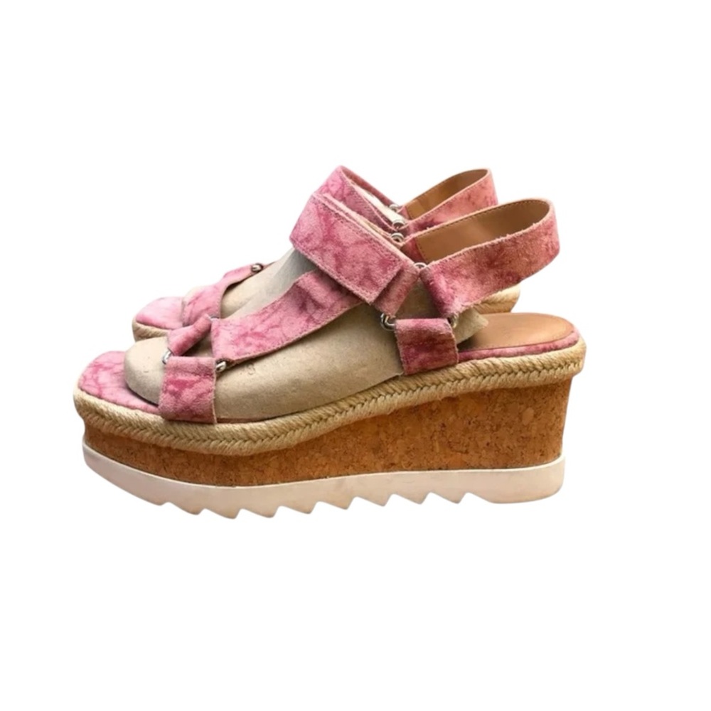 Marc Fisher ML GYLIAN platform wedge pink Sandals. Size 8.5